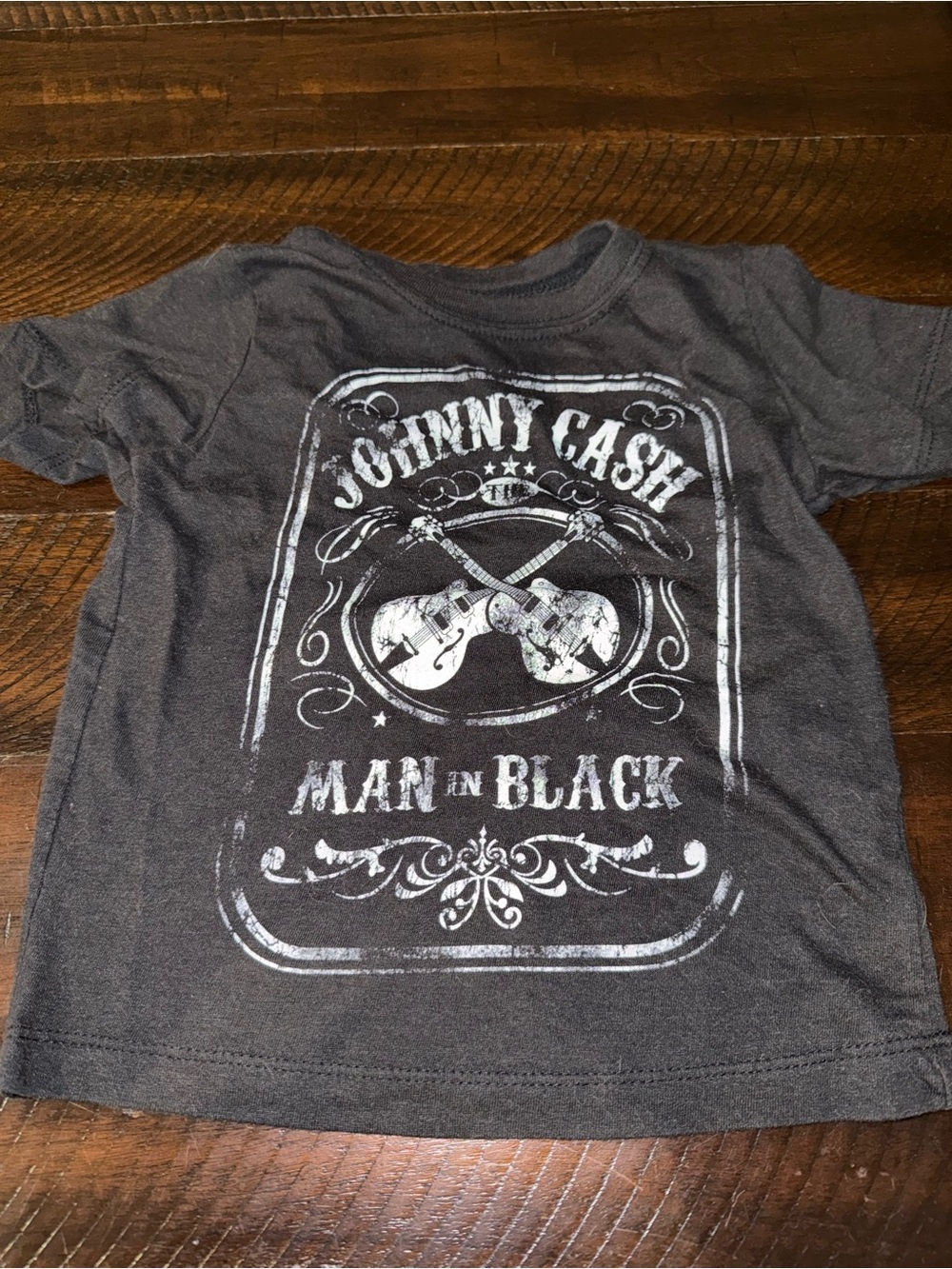 'Man in Black' Kids Black Graphic Tee